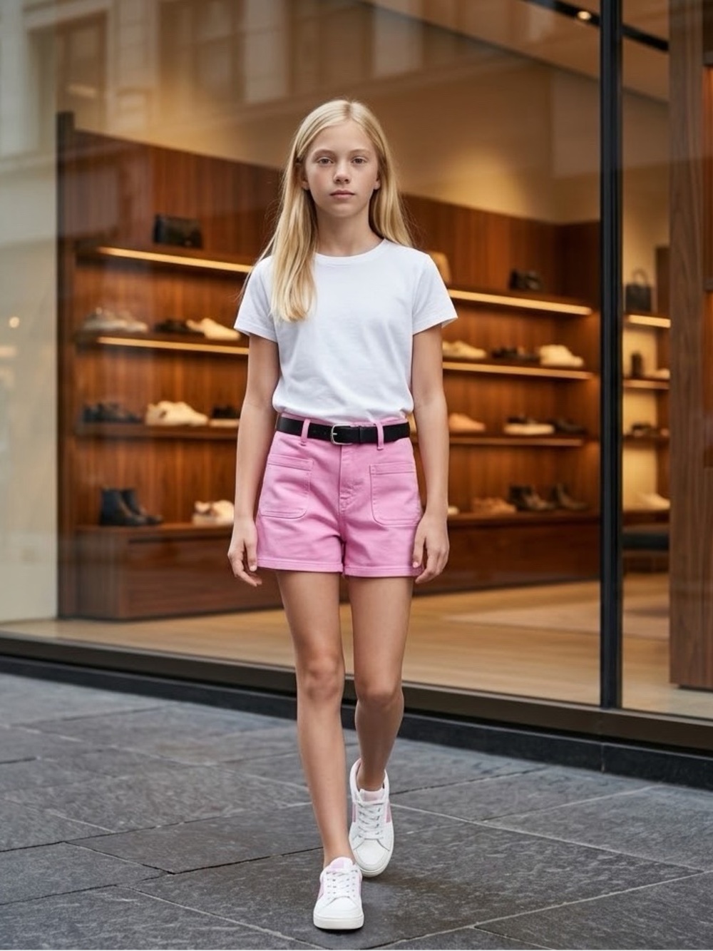 J.Crew Crewcuts Girls Size 14 Pink Stretch Denim Jean Shorts